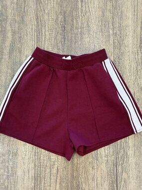 Athletic Shorts- Burgundy Stripe